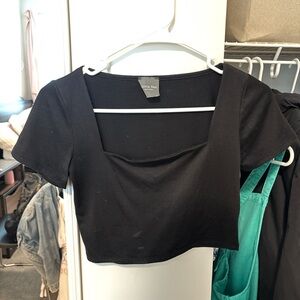 Olivia Rae Elegant Black Crop Top